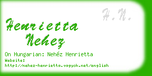 henrietta nehez business card