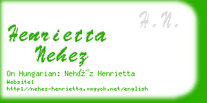 henrietta nehez business card